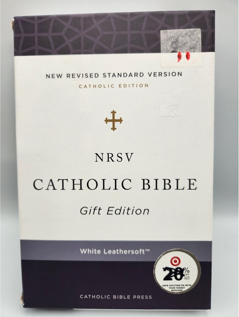 NRSV Catholic Bible Gift Edition White Leathersoft New Revised Standard BK2